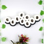 Hanah Home Wc018 Portarrollos de Papel Higiénico de Madera Negro 62x9x16 cm